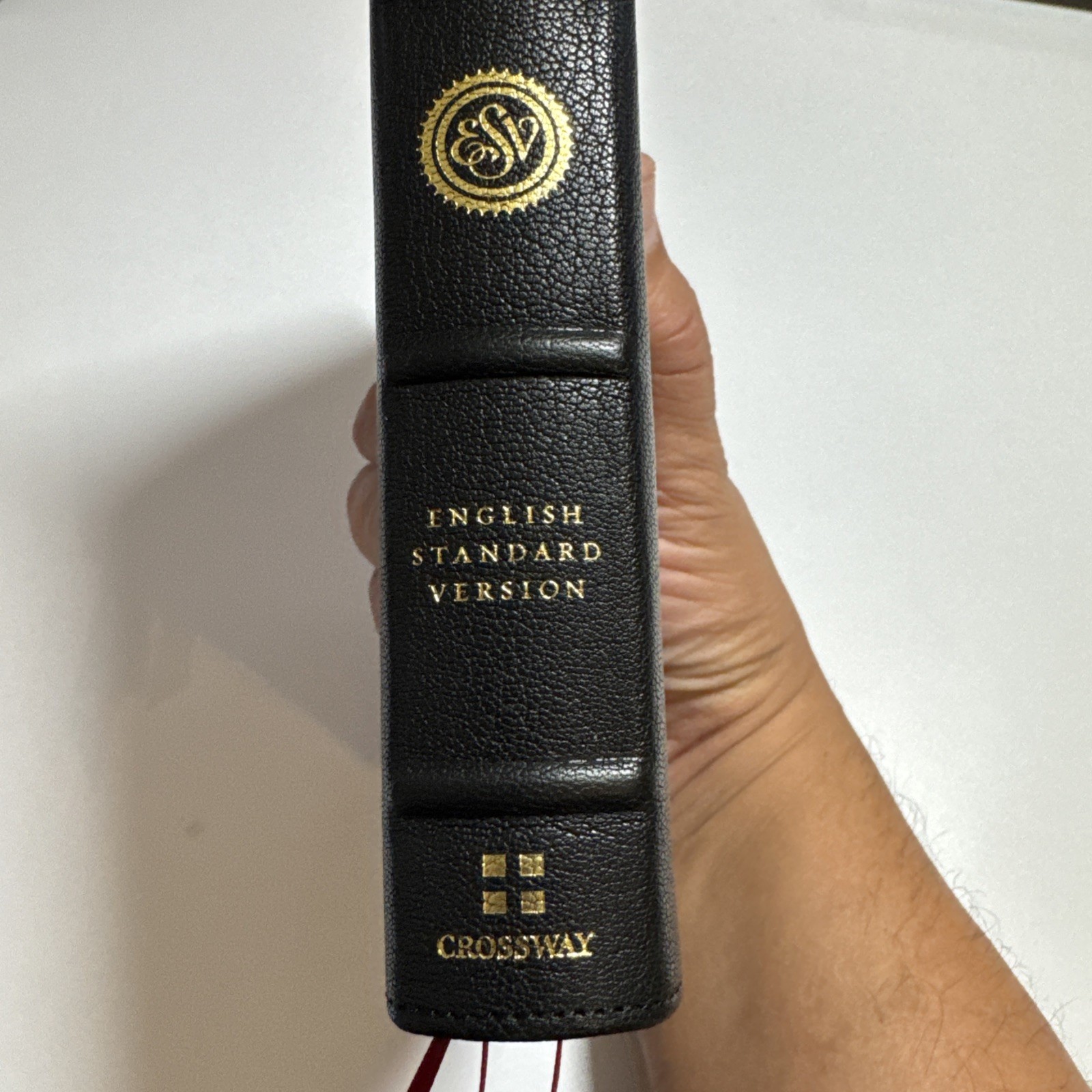 Holy Bible ESV Heirloom Single Column Personal Size Bible, Goatskin, Black