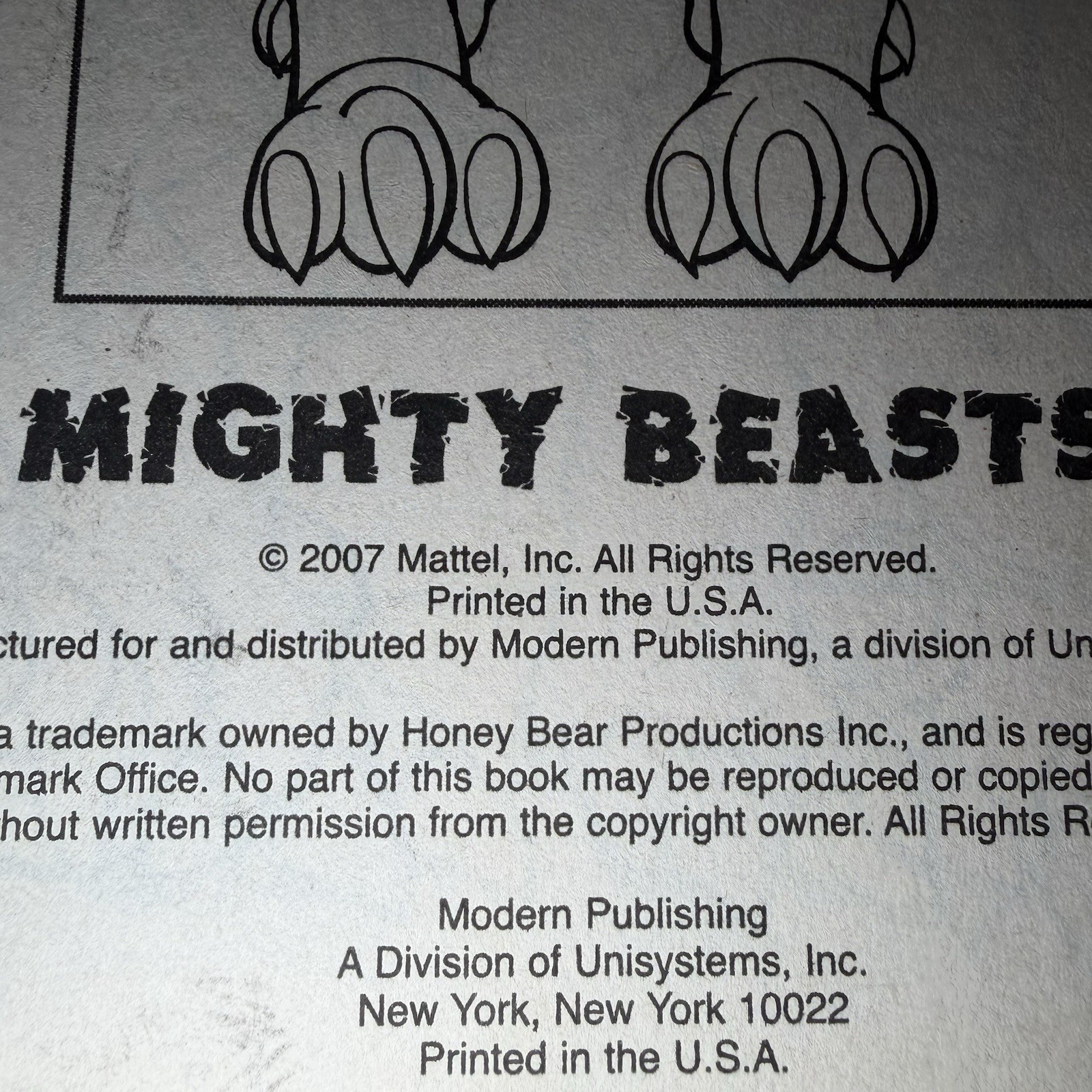 2007 Imaginext Dinosaurs Mighty Beasts Super Coloring Book